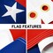 G128 Combo Pack: 16 Ft Telescoping Aluminum Flagpole (Black) & Chile Chilean Flag 3x5 Ft, ToughWeave Series Embroidered 300D Polyester | Pole with Flag Included